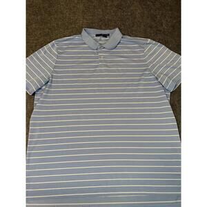 RLX Ralph Lauren Men's Striped Golf Performance Polo Blue XXL